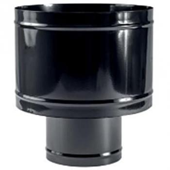 Sombrerete Terminal Antirrevocante de Acero Esmaltado para Estufa 100mm 90º