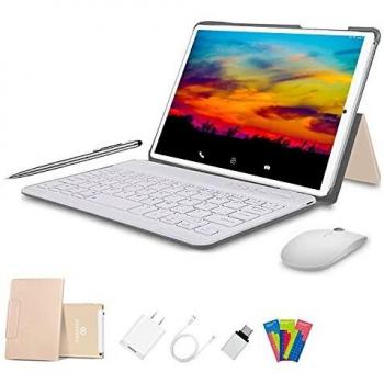 Tablet 10 Pulgadas 4G FHD 64GB de ROM 4GB de RAM Android 10.0 Certificado por Google GMS Tablet PC Baratas Quad Core Tableta Batería 8000mAh Dual SIM 8MP Cámara WiFi,Bluetooth,GPS,OTG