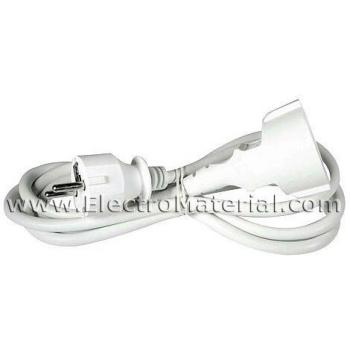 WERDEN - Prolongador enchufe schuko Blanco de 3x1,5 mm de 3 metros