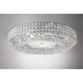 Lámpara de techo Enya 9 Bombillas cromo pulido / cristal, características: diseño moderno, acabado en cromo pulido, incluye 9 bombillas, estructura de cristal