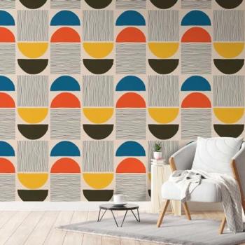 Papel pintado azul lila 52x1000cm - Diseño elegante y moderno