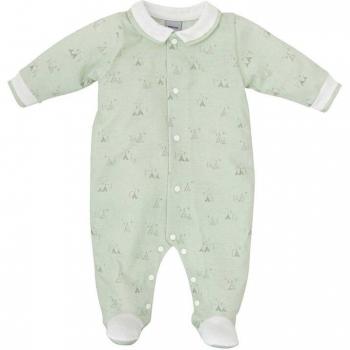 Pelele de bebé niño 100% algodón con estampado en color azul