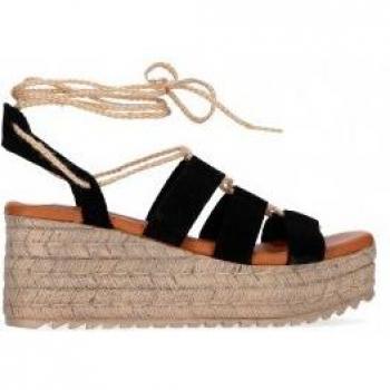 Sandalias Chika10 Leather EGIPTO 12 de Cuña Negro/Black