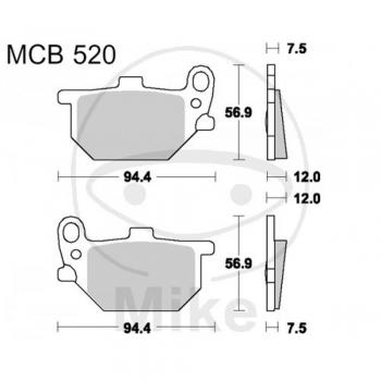 Almohadilla de freno TRW Lucas MCB520 - Juego de pastillas de freno con alta resistencia al desgaste, excelente rendimiento de frenado, diseño optimizado para una fácil instalación y compatibilidad con diversos modelos de vehículos