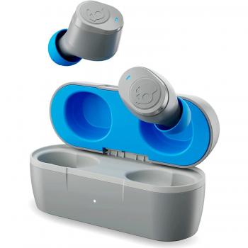 Skullcandy Jib True Wireless In-Ear Earbuds Light Grey/Blue with Bluetooth for Calls and Music
