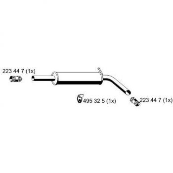 Silenciador Intermedio ERNST 645072 para Volkswagen Polo IV 3/5 puertas