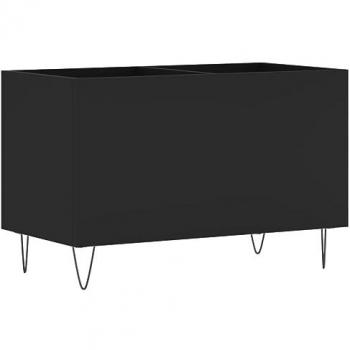 Mueble para discos madera contrachapada negro 74,5x38x48 cm