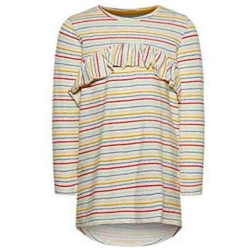 Camiseta de manga larga para niña de NAME IT de algodón, a rayas, de color blanco Blanco 92 cm/18- 24 meses