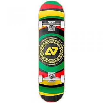 Hydroponic Circular Rasta Skate Completo 8.1 Unisex Adulto Negro Verde Rojo