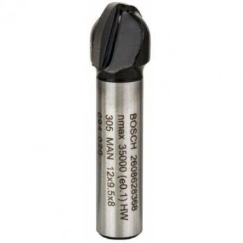 Bosch 2 608 628 368 - Fresas para medias cañas - 8 mm, R1 6 mm, D 12 mm, L 9,2 mm, G 40 mm