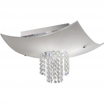 Lámpara de techo Nyla 5 luces cromo pulido vidrio cristal
