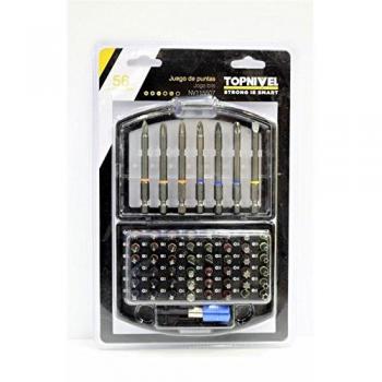 JUEGO DE PUNTAS ATORNILLADOR NIVEL 25MM-75MM NV115507 56 PZ