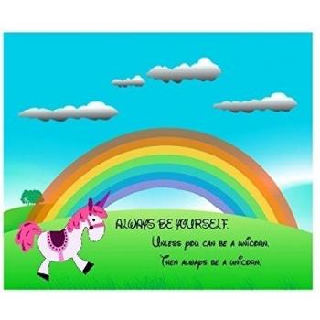 Always Be Yourself unless You Can Be A Unicorn Rainbow funnymousemat/Pad Antideslizante ordenador PC alfombrilla de ratón gruesa de goma calidad tacto suave acabado