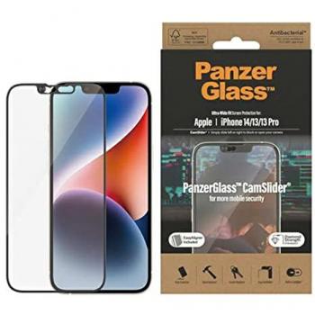 Protector de Pantalla PanzerGlass CamSlider para Apple iPhone 14, 13 y 13 Pro - Ultra-Wide Fit con EasyAligner