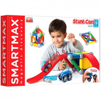 Smart Max Acrobacia Básica (SG4502) - Juego de construcción magnético para niños, incluye piezas grandes y seguras, fomenta la creatividad y la coordinación motora, permite construir estructuras estables y realizar acrobacias con figuras