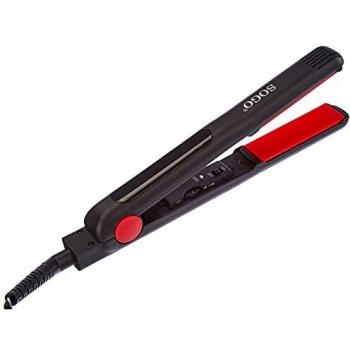 SOGO Ferro per Capelli professionale con rivestimento Turmaline piastra alluminio-nero/rosso-30 W