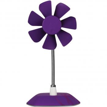 Arctic Breeze ABACO-BRZPP01-BL -  Ventilador de escritorio USB con velocidad regulable y cuello flexible, púrpura