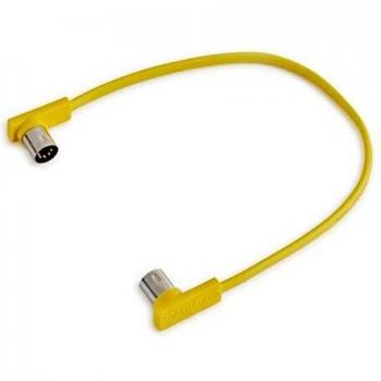 Rockboard Flat Yellow MIDI Cable - 30 cm / 11 13/16