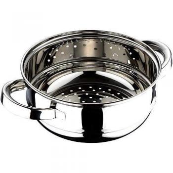 Chef Sauce CS-2551 24 cm Vaporera Acero Inoxidable, 24 x 9,5 cm, Gris