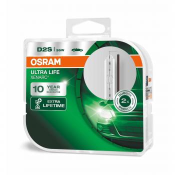 OSRAM XENARC ULTRA LIFE D2S HID, lámpara de xenón, lámpara de descarga, 66240ULT-HCB, caja doble