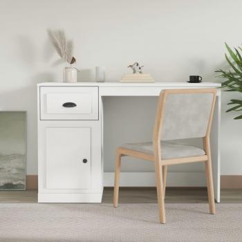 Escritorio con cajón blanco en madera multicapa 115x50x75 cm
