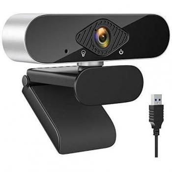 Honmax Cámara Web 1080P con Micrófono, Computadora Portátil PC Plug & Play USB Webcam para Enseñanza en Línea, Video Conferencia, Aprendizaje, Video Llamadas, Juegos.