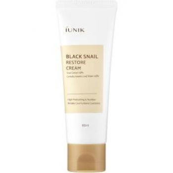 IUNIK Black Snail Restore Cream 2.02 Fl Oz - Nourishing and Moisturizing Cream with 58% Black Snail Mucin Secretion Filtrate