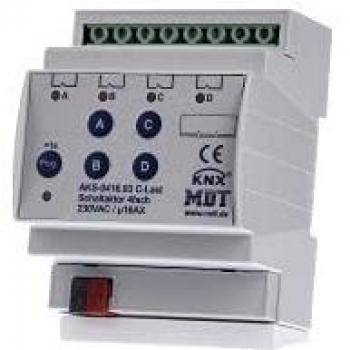 Actuador de conmutación 4 veces para automatización doméstica KNX AKS-0416.03