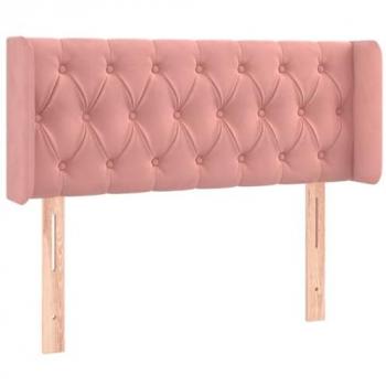 Cabecero LED de Terciopelo Rosa 103x16x78/88 cm