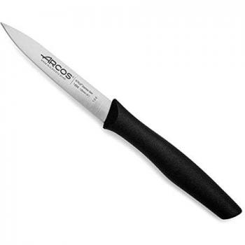 Arcos Serie Nova, Cuchillo Mondador, Hoja de Acero Inoxidable de 100 mm, Mango de Polipropileno Color Negro