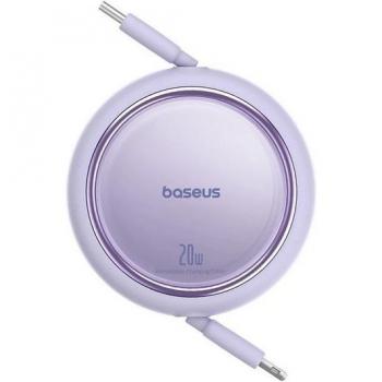 Cable Retráctil Baseus USB-C a Lightning 20W 1m - Morado