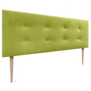 Cabecero Acolchado Capitone 8cm Grosor Tapizado en Tela Acualine Pistacho 135x115cm para Camas 120/135/140