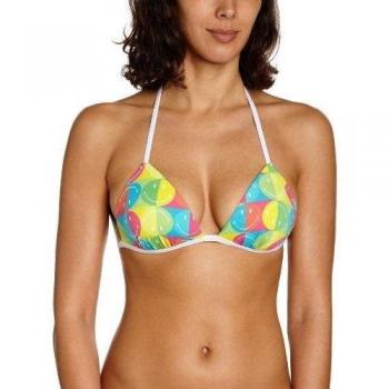 Bikini Bar Smiles Print Triangle Ampliforme - Bikini para mujer, color multicolore