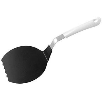 Espátula de Cocina Arcadalina Fackelmann para Panqueques y Omeletes 34,5 cm (Blanco/Plata/Negro)