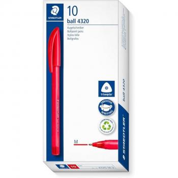 Bolígrafo Staedtler 4320 M Rojo - Pack de 10 unidades