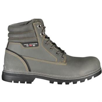 Carrera Chic Gray Lace-Up Boots with Contrast Details - EU42/US9