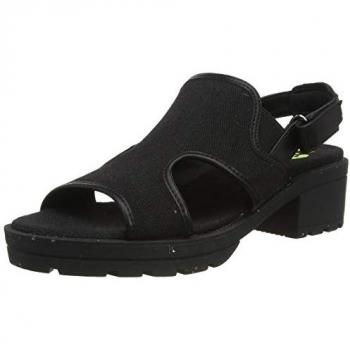Rocket Dog Women's Lilly Black Mixed Material Sandals - Size UK 5