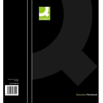 Q-Connect A5 Casebound Book - Black, Pack of 3