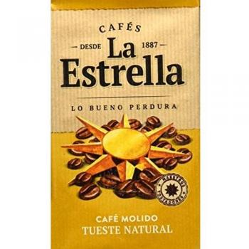 La Estrella - Café Tostado Molido Natural - 4 Paquetes de 250 g