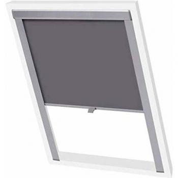 vidaXL Persiana Opaca Enrollable Gris para Codigo 104 Tela Opaca de Aluminio