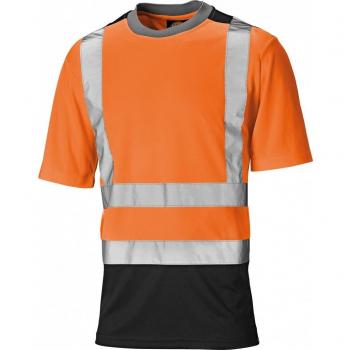 Dickies Mens alta visibilidad Viz poliéster camiseta de dos tonos naranja naranja/azul marino Talla:4XL - Chest 60-62
