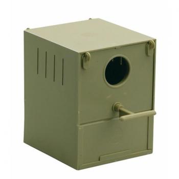Nido PERLA Modelo 84 de Plástico Rígido para Aves Exóticas con Ganchos Intercambiables Marrón