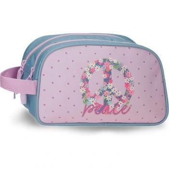 Neceser Roll Road Peace dos compartimentos adaptable multicolor ABS