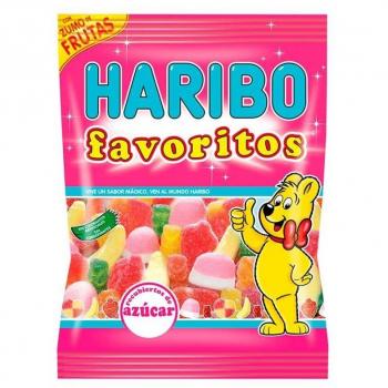 Haribo Favoritos - Pack de 18 Bolsas de Gominolas Zumo de Frutas, 90g cada una (Total: 1620 gr)