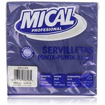 Mical Profesional - Servilletas 33 x 33/2 capas - Color azul - 50 servilletas