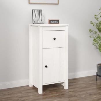 Aparador de madera maciza de pino 40x35x80 cm, mesita de noche, mueble de almacenaje para salón, armarios con puertas, cajón de madera, buffet moderno, armario auxiliar, armario