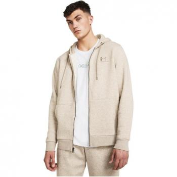 Under Armour Essential Fleece Full Zip Hoodie for Men - Beige/Brown