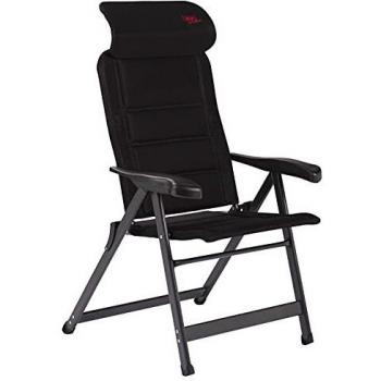 Silla Plegable de Camping Crespo Compact 7 Posiciones Negro