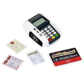 Theo Klein 9360 Payment Terminal with Light and Sound I Battery-Operated Addition to Toy Cash Registers