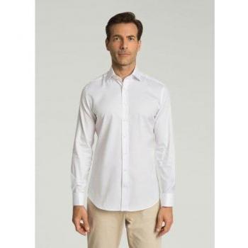 Camisa Hackett Classic Fit Blanco para Hombre con Diseño Lisa